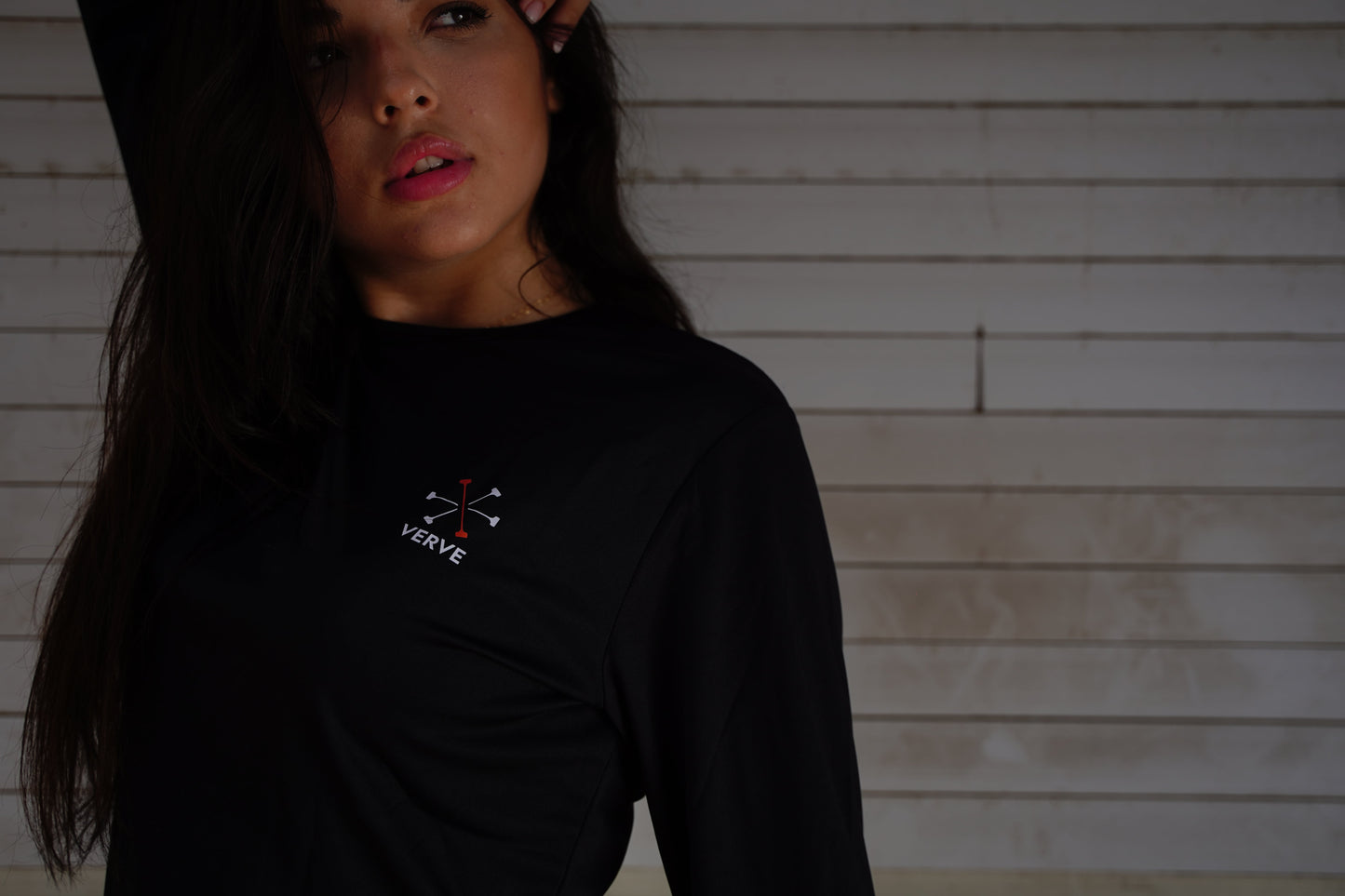 WILLOW LONG SLEEVE BLACK T-SHIRT