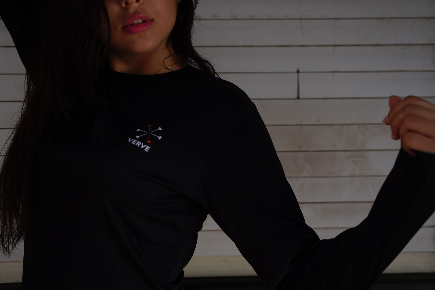 WILLOW LONG SLEEVE BLACK T-SHIRT