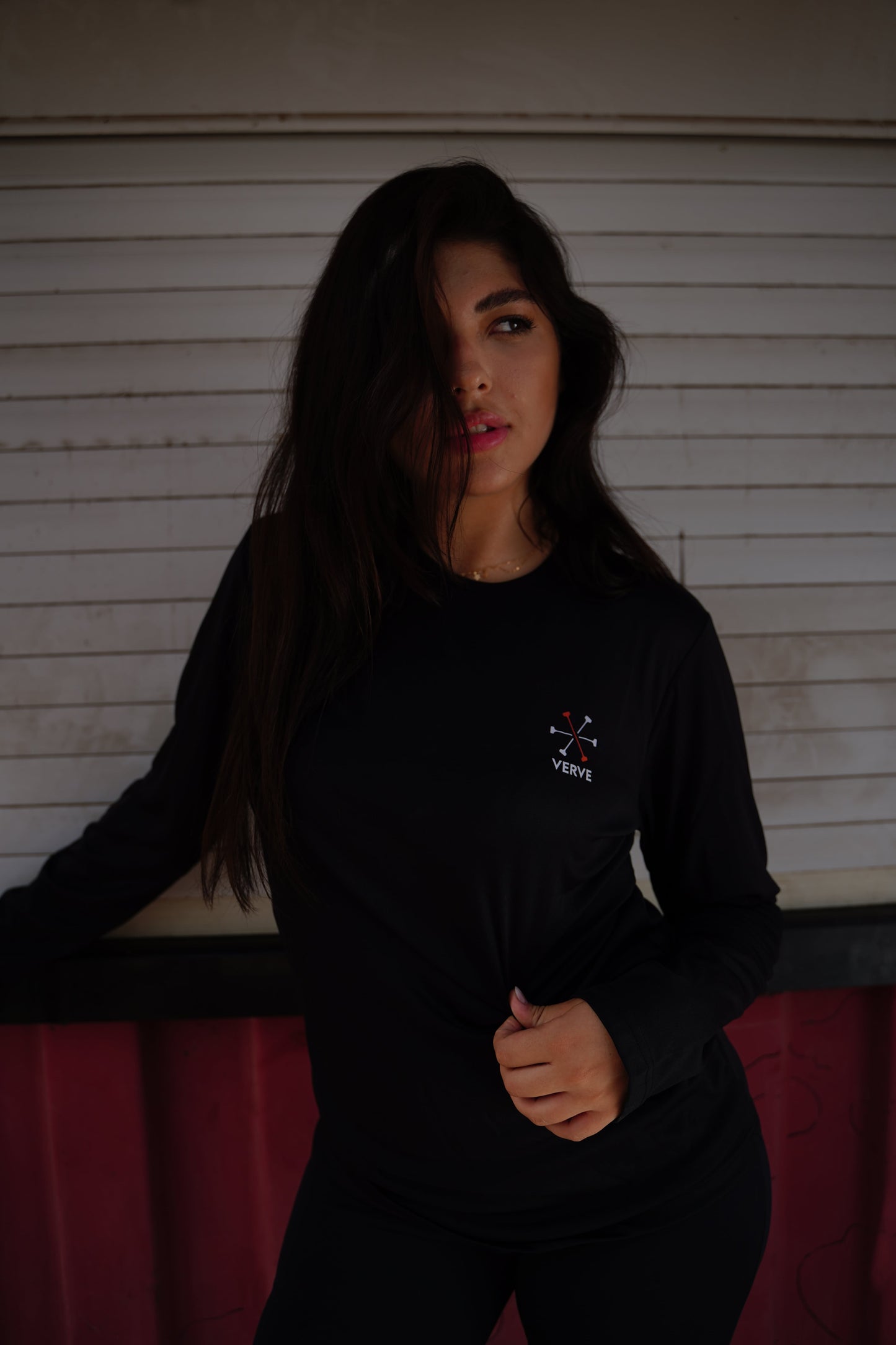WILLOW LONG SLEEVE BLACK T-SHIRT